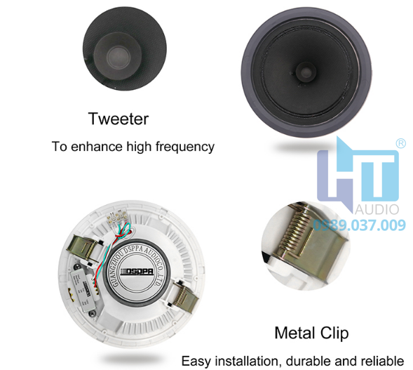 DSP6011L Loa âm trần không bo viền 6W DSP6011L Loa âm trần không bo viền 6W
