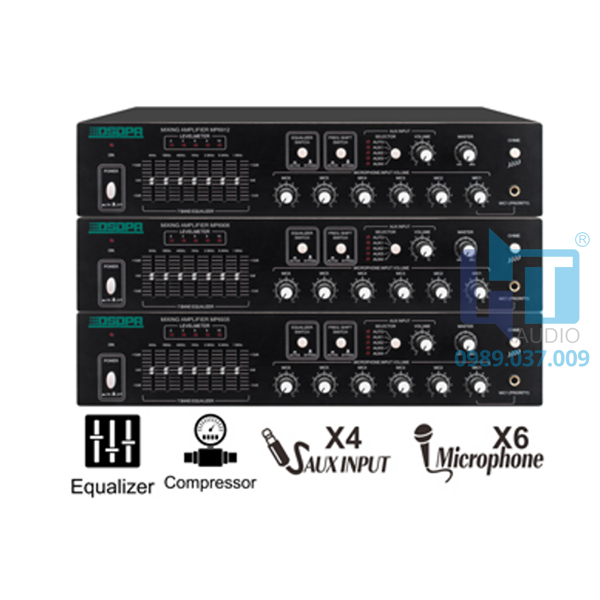 MP6906 Amply mixer hội nghị 6 Microphone MP6906 Amply mixer hội nghị 6 Microphone