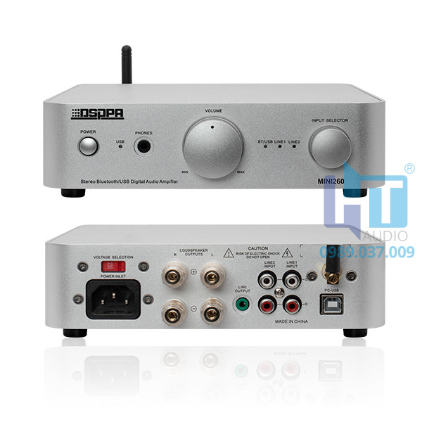 Mini50 2x40W Amply Bluetooth Stereo, USB Mini50 2x40W Amply Bluetooth Stereo, USB