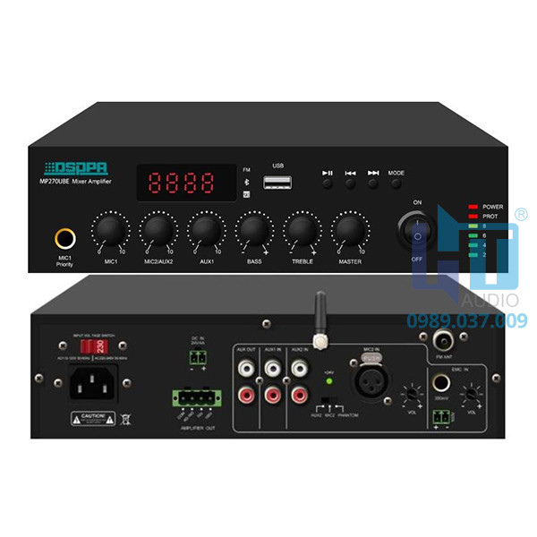 MP270UBE Tăng âm kèm trộn số tích hợp USB/FM/Bluetooth, MP270UBE Tăng âm kèm trộn số tích hợp USB/FM/Bluetooth,